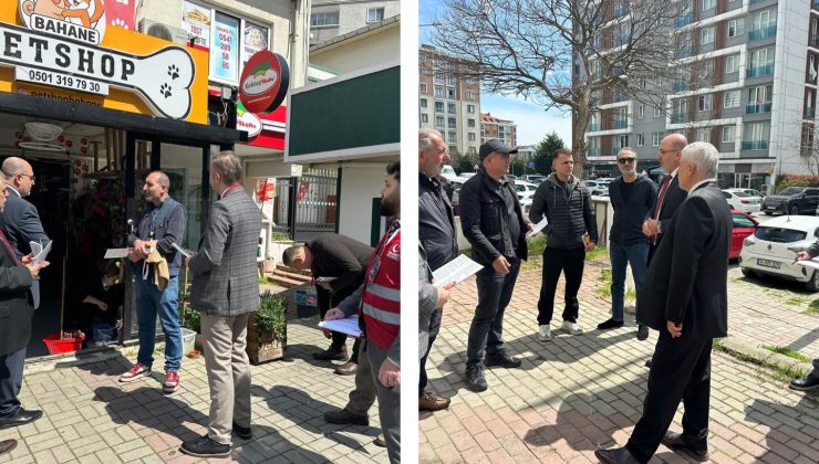 Küçükçekmece Saadet partisi kurmayları ile sahaya indi.